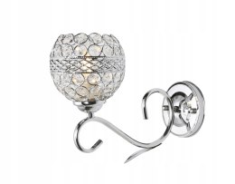 Kinkiet KRYSZTAŁOWY LAMPA ŚCIENNA CHROM OPRAWA LAMPA LED