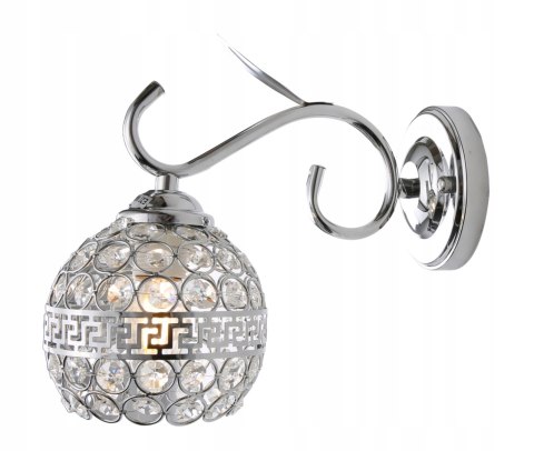Kinkiet KRYSZTAŁOWY LAMPA ŚCIENNA CHROM OPRAWA LAMPA LED Kinkiet KRYSZTAŁOWY LAMPA ŚCIENNA CHROM OPRAWA LAMPA LED