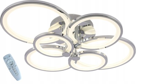 LAMPA LED RING CHROM ŻYRANDOL RING + PILOT 84W LAMPA LED RING CHROM ŻYRANDOL RING + PILOT 84W