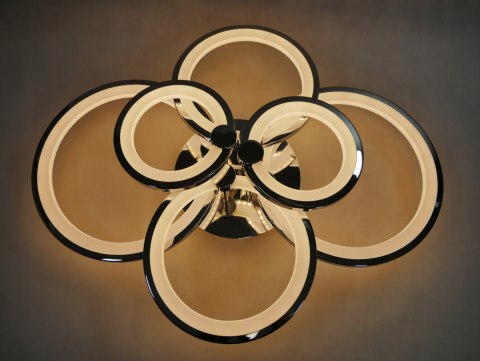 LAMPA LED RING CHROM ŻYRANDOL RING + PILOT 84W LAMPA LED RING CHROM ŻYRANDOL RING + PILOT 84W