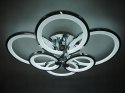 LAMPA LED RING CHROM ŻYRANDOL RING + PILOT 84W