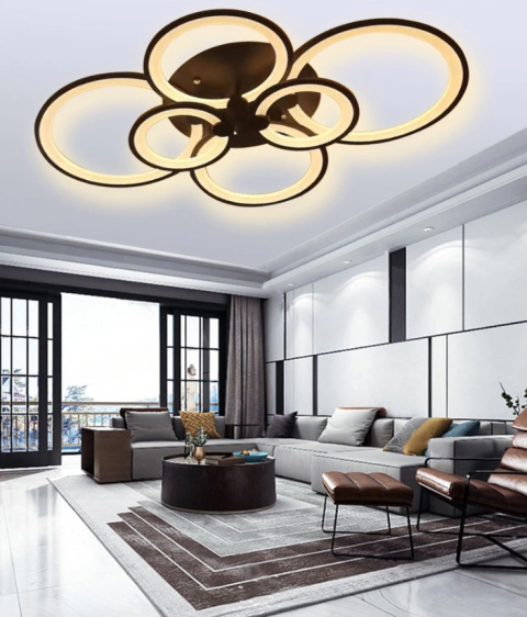 LAMPA LED RING LAMPA SUFITOWA PLAFON 2*3 W czarny LAMPA LED RING LAMPA SUFITOWA PLAFON 2*3 W czarny