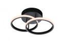 LAMPA LED RING LAMPA sufitowa PLAFON LED ŻYRANDOL 7010/2 czarny