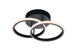 LAMPA LED RING LAMPA sufitowa PLAFON LED ŻYRANDOL 7010/2 czarny