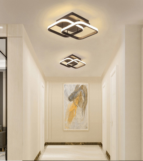 LAMPA LED RING LAMPA sufitowa PLAFON LED ŻYRANDOL 7036/2 czarny LAMPA LED RING LAMPA sufitowa PLAFON LED ŻYRANDOL 7036/2 czarny