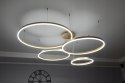 LAMPA LED sufitowa koła RING ZŁOTA LAMPA WISZĄCA 100/80/60/40CM