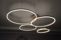 LAMPA LED sufitowa koła RING ZŁOTA LAMPA WISZĄCA 100/80/60/40CM