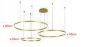 LAMPA LED koła ZŁOTA LAMPA WISZĄCA 60/40/20 Ring
