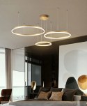 LAMPA LED sufitowa RING ZŁOTA LAMPA WISZĄCA 80/60/40CM antresola ring