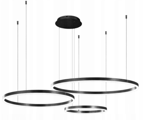 LAMPA WISZĄCA RING BLACK 60/40/20 CZARNE KOŁA