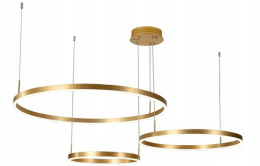 LAMPA WISZĄCA RING GOLD 60/40/20 ZŁOTE KOŁA