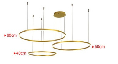 LAMPA WISZĄCA RING GOLD 80/60/40 ZŁOTE KOŁA LAMPA WISZĄCA RING GOLD 80/60/40 ZŁOTE KOŁA