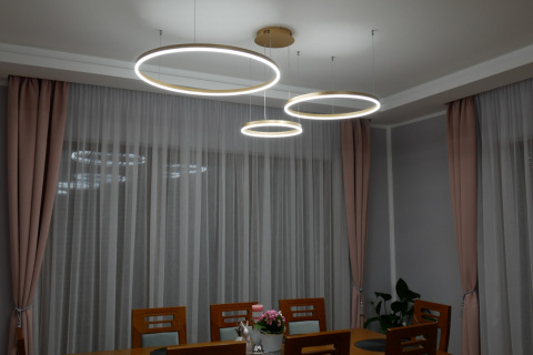 LAMPA WISZĄCA RING GOLD 80/60/40 ZŁOTE KOŁA LAMPA WISZĄCA RING GOLD 80/60/40 ZŁOTE KOŁA