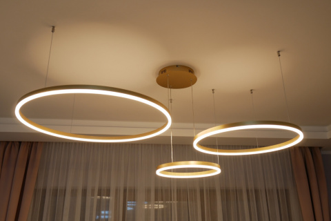 LAMPA WISZĄCA RING GOLD 80/60/40 ZŁOTE KOŁA LAMPA WISZĄCA RING GOLD 80/60/40 ZŁOTE KOŁA