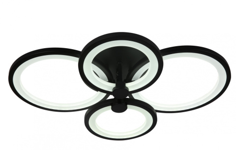 Lampa LED Sufitowa PLAFON żyrandol RING 2+2 czarny Lampa LED Sufitowa PLAFON żyrandol RING 2+2 czarny