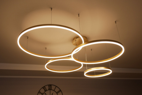 LAMPA WISZĄCA RING GOLD 100/80/60/40 ZŁOTE KOŁA LAMPA WISZĄCA RING GOLD 100/80/60/40 ZŁOTE KOŁA