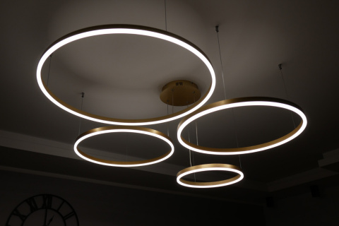 LAMPA WISZĄCA RING GOLD 100/80/60/40 ZŁOTE KOŁA LAMPA WISZĄCA RING GOLD 100/80/60/40 ZŁOTE KOŁA
