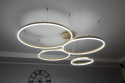 LAMPA WISZĄCA RING GOLD 80/60/60/40 ZŁOTE KOŁA