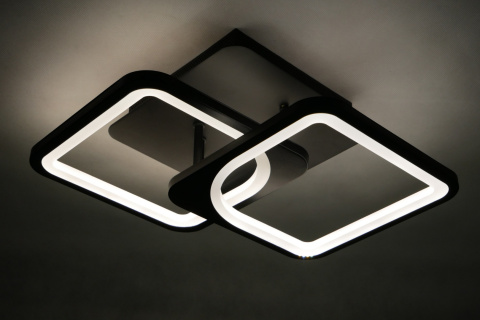 Plafon kwadratowy Lampa sufitowa LED Amper 2024/2 czarny Plafon kwadratowy Lampa sufitowa LED Amper 2024/2 czarny