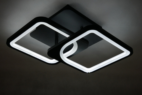 Plafon kwadratowy Lampa sufitowa LED Amper 2024/2 czarny Plafon kwadratowy Lampa sufitowa LED Amper 2024/2 czarny
