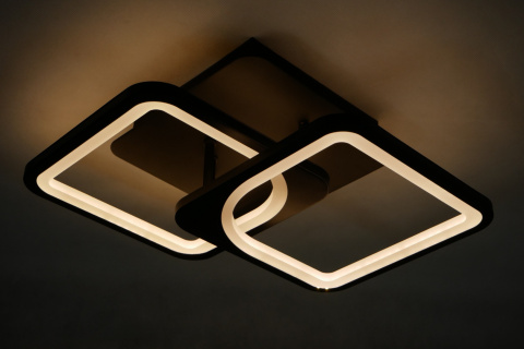 Plafon kwadratowy Lampa sufitowa LED Amper 2024/2 czarny Plafon kwadratowy Lampa sufitowa LED Amper 2024/2 czarny