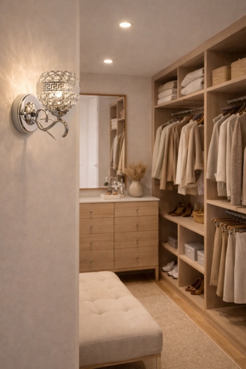 KINKIET KRYSZTAŁOWY 2015/1 CHROM