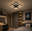 LAMPA LED KWADRAT SUFITOWA PLAFON LED + PILOT