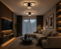 LAMPA LED KWADRAT SUFITOWA PLAFON LED + PILOT