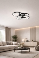 LAMPA LED RING LAMPA SUFITOWA PLAFON 2*3 W czarny