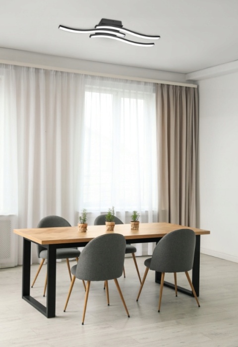 LAMPA LED Sufitowa Żyrandol PLAFON LED Oprawa + PILOT