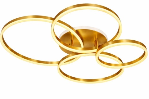 LAMPA LED RING ZŁOTA LAMPA Sufitowa LED Oprawa sufitowa + Pilot 60/50/40/30