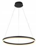 LAMPA LED RING CZARNA LAMPA WISZĄCA LED Oprawa sufitowa + Pilot