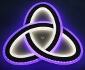 LAMPA LED SUFITOWA PLAFON RING ŻYRANDOL OPRAWA RGB + PILOT