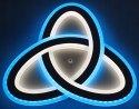 LAMPA LED SUFITOWA PLAFON RING ŻYRANDOL OPRAWA RGB + PILOT