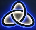 LAMPA LED SUFITOWA PLAFON RING ŻYRANDOL OPRAWA RGB + PILOT