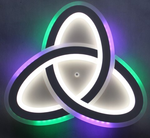 LAMPA LED SUFITOWA PLAFON RING ŻYRANDOL OPRAWA RGB + PILOT LAMPA LED SUFITOWA PLAFON RING ŻYRANDOL OPRAWA RGB + PILOT