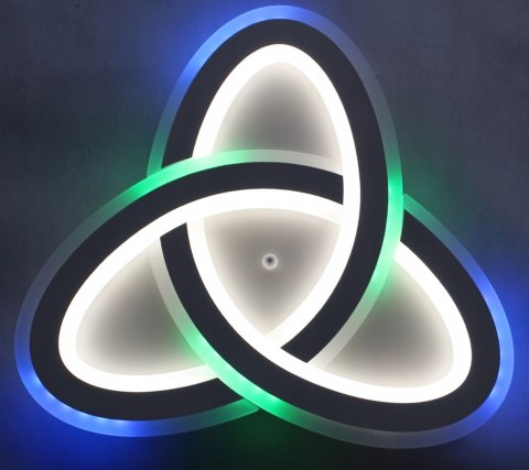 LAMPA LED SUFITOWA PLAFON RING ŻYRANDOL OPRAWA RGB + PILOT LAMPA LED SUFITOWA PLAFON RING ŻYRANDOL OPRAWA RGB + PILOT