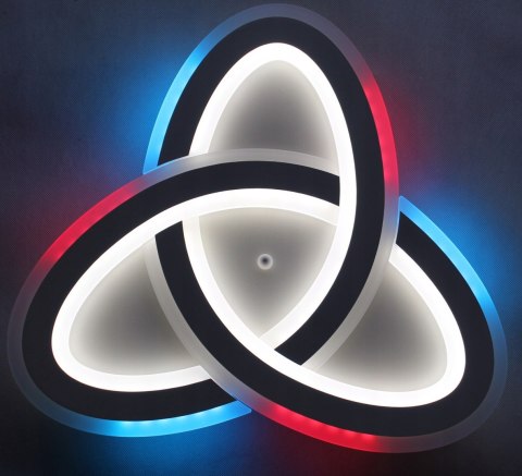 LAMPA LED SUFITOWA PLAFON RING ŻYRANDOL OPRAWA RGB + PILOT LAMPA LED SUFITOWA PLAFON RING ŻYRANDOL OPRAWA RGB + PILOT