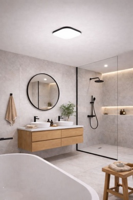 LAMPA LED SUFITOWA PLAFON ŻYRANDOL OPRAWA natynkowa 37 cm 3 barwy + pilot