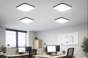 LAMPA LED SUFITOWA PLAFON ŻYRANDOL OPRAWA natynkowa 37 cm 3 barwy + pilot