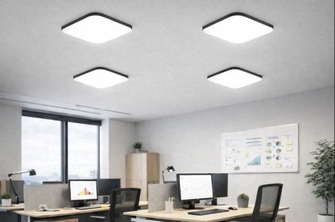 LAMPA LED SUFITOWA PLAFON ŻYRANDOL OPRAWA natynkowa 37 cm 3 barwy + pilot