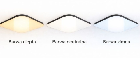 LAMPA LED SUFITOWA PLAFON ŻYRANDOL OPRAWA natynkowa 47 cm 3 barwy + pilot