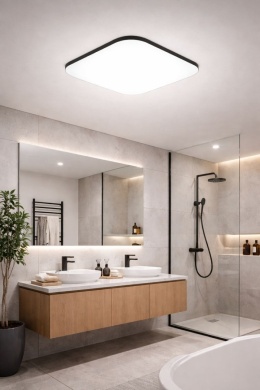 LAMPA LED SUFITOWA PLAFON ŻYRANDOL OPRAWA natynkowa 47 cm 3 barwy + pilot