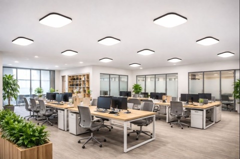 LAMPA LED SUFITOWA PLAFON ŻYRANDOL OPRAWA natynkowa 47 cm 3 barwy + pilot