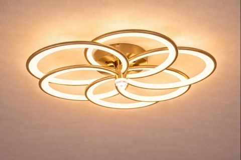 LAMPA LED SUFITOWA PLAFON ŻYRANDOL + PILOT