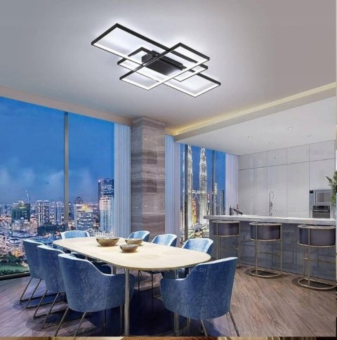 LAMPA LED sufitowa PLAFON EKO ŻYRANDOL LED nowoczesna + PILOT 140 cm LAMPA LED sufitowa PLAFON EKO ŻYRANDOL LED nowoczesna + PILOT 140 cm