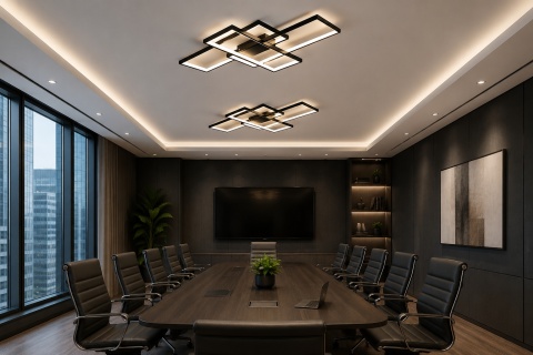 LAMPA LED sufitowa PLAFON EKO ŻYRANDOL LED nowoczesna + PILOT 140 cm