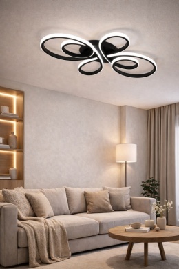 LAMPA LED sufitowa PLAFON EKO ŻYRANDOL LED nowoczesna + PILOT