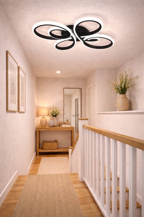 LAMPA LED sufitowa PLAFON EKO ŻYRANDOL LED nowoczesna + PILOT