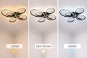 LAMPA LED sufitowa PLAFON EKO ŻYRANDOL LED nowoczesna + PILOT